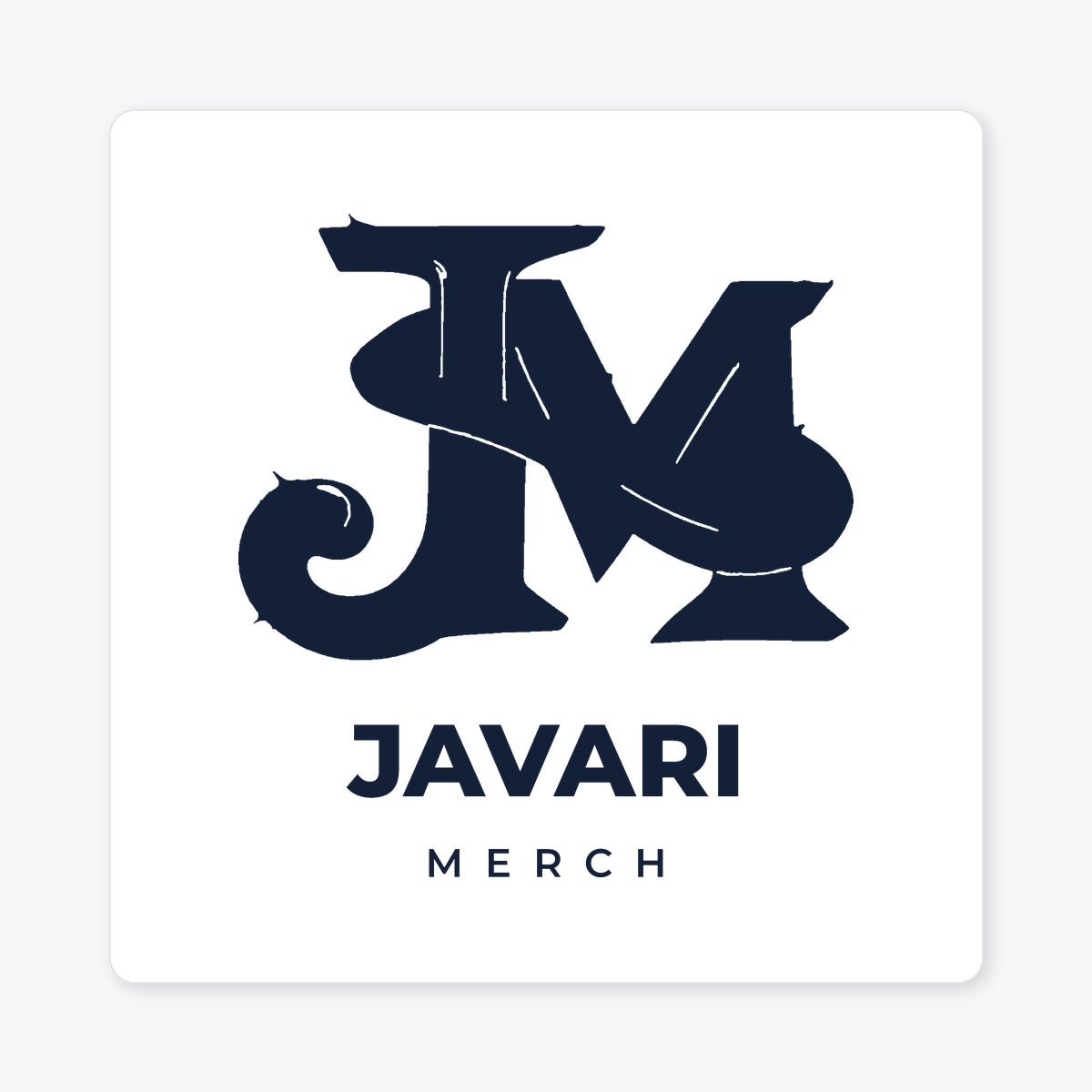 Staff Sticker in White